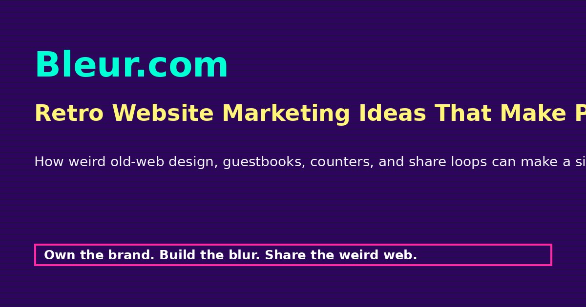 Retro Website Marketing Ideas That Make People Share a Landing Page